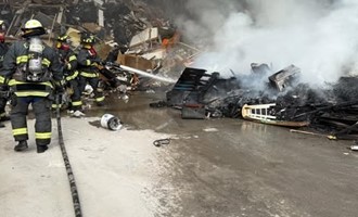 Two Handlines Deployed at East Farmingdale Fire