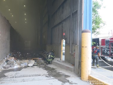 Recycling Business Fire, North Bergen