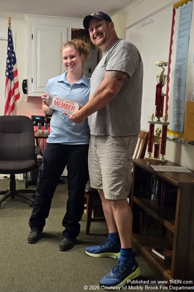 Abby Converse Becomes Full Member of Muddy Brook Fire Department