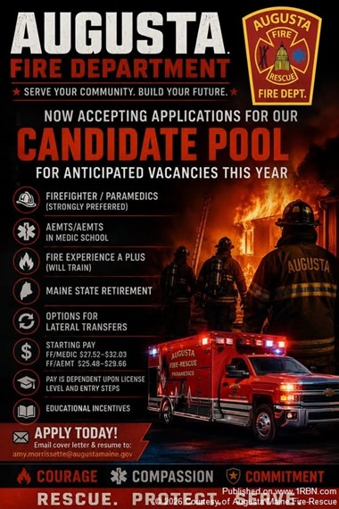 Augusta Fire-Rescue Seeks Firefighter/Paramedic Candidates