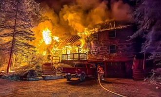 New London Firefighters Assist at Third-Alarm House Fire
