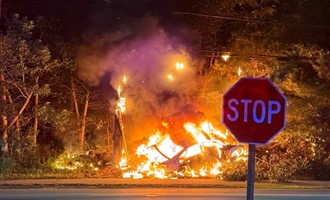 Oak Bluffs Fire-EMS Responded to Burning Vehicle