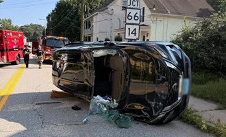Willimantic Firefighters Complete Brief Extrication After Rollover