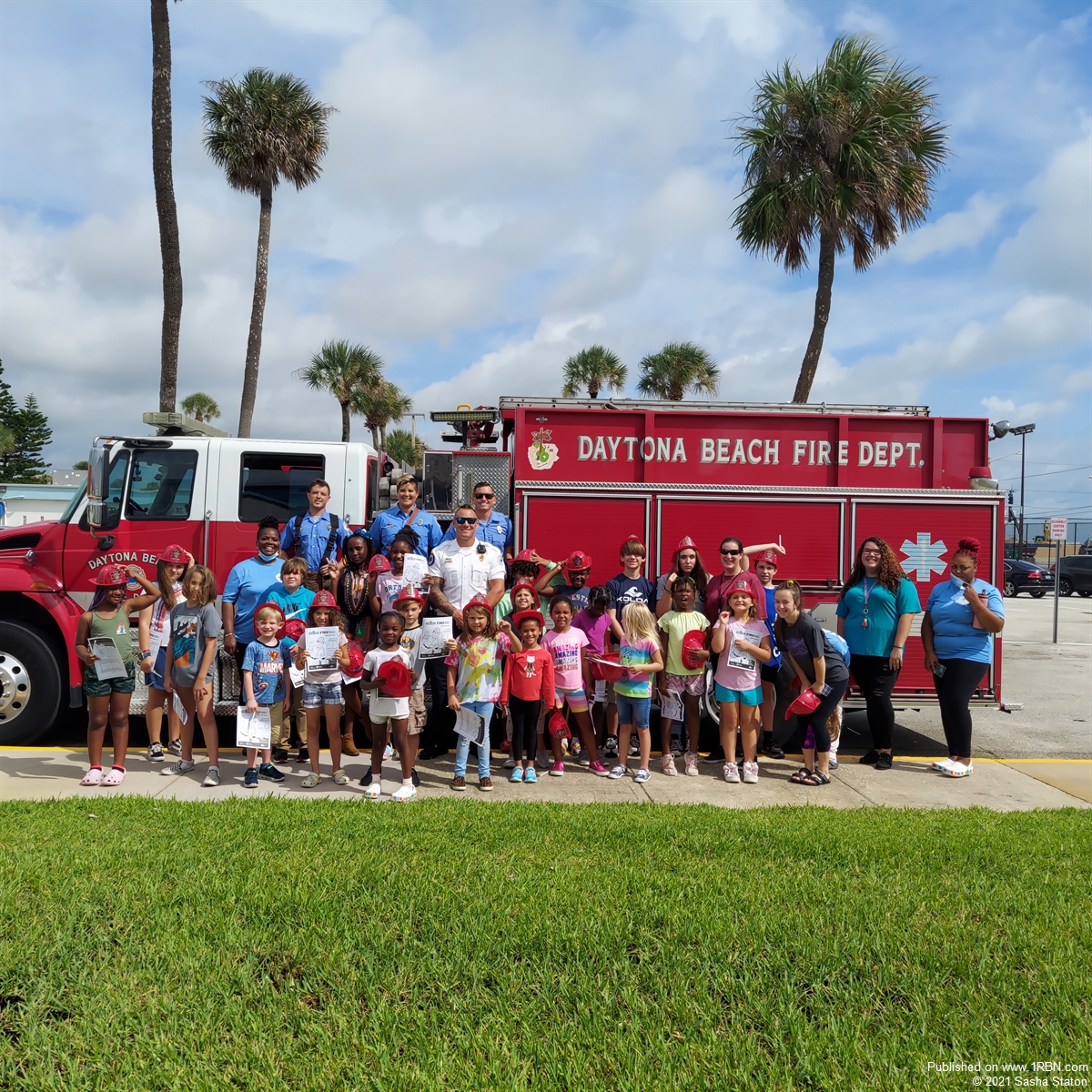 Daytona Beach Firefighters Visit Summer Camp