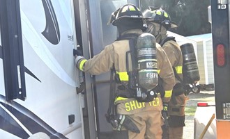 SMALL RV FIRE IN CEDAR HAMMOCK