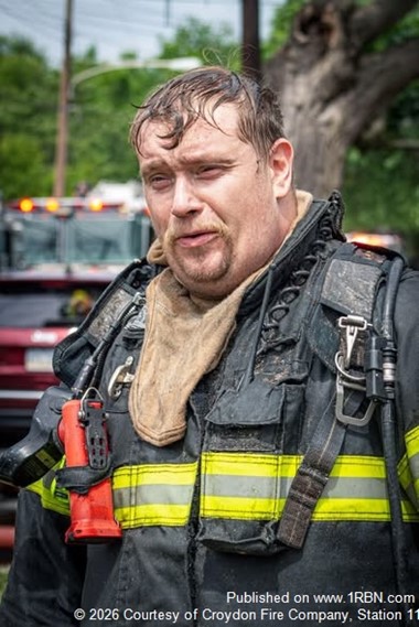 Mike Miller Recognized for 17 Years With Croydon Fire Company