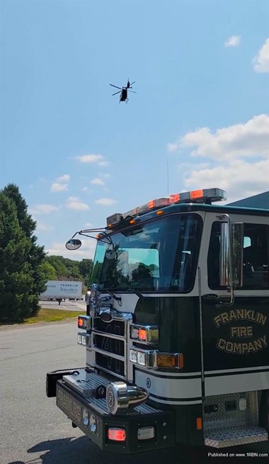 Franklin Squad 41 Establishes Landing Zone After Industrial Accident