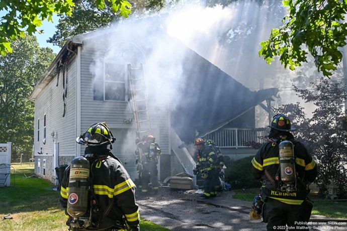 Brookhaven FD Chief Rescues Dog from Shirley House Fire