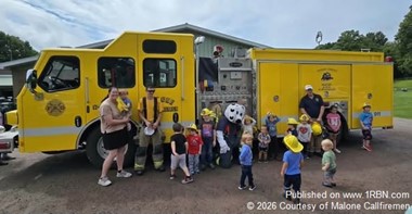 Malone Firefighters Visit Families R Us for Fire Prevention