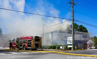 South Walton Firefighters Battle Two-Alarm Commercial Fire at Goatfeathers Seafood Market