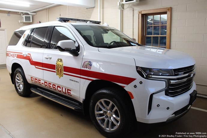 Mastic Beach Fire Department Brand New 2021 Tahoe Chiefs Car