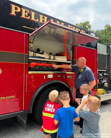 Pelham Crews Introduced Apparatus to Campers