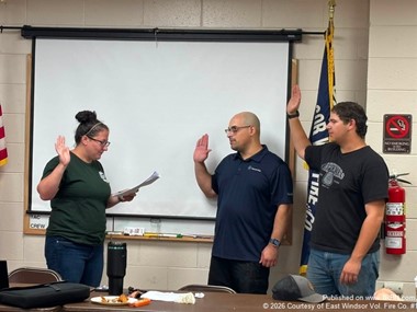 East Windsor Firefighters Welcome Gino Esposito and Evan Lesser