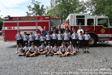 New Providence Firefighters Teach Junior Police Academy Recruits