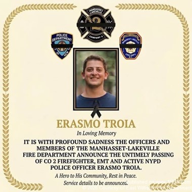 East Williston Fire Department Remembers Erasmo Troia