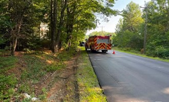 Overturned on Castine Road: Quick Emergency Action Clears Rollover Crash in Orland