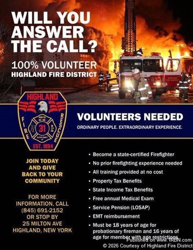 Highland Hose Company Reports 594 Firefighter Hours in July