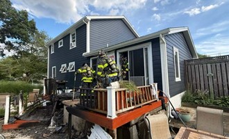 Furey Avenue Deck Fire Sparks Quick Knockdown, Crews Stop Spread Cold