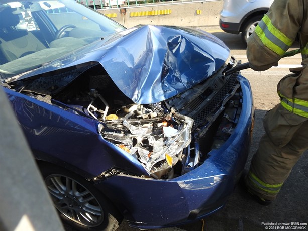 Two Car Crash On Newburgh Beacon Bridge