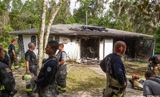 Fire Destroys Hudson Dwelling