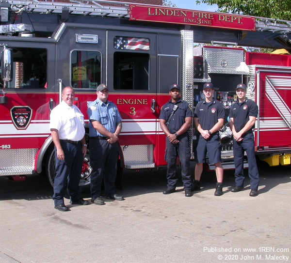 Linden Firefighters With New Pumper