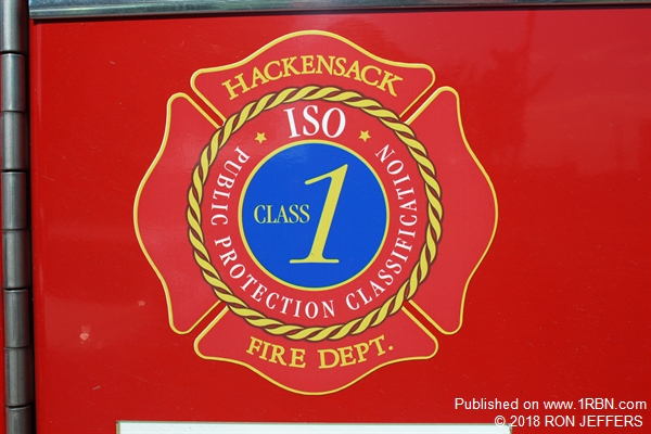 Hackensack FD's ISO Class 1 logo