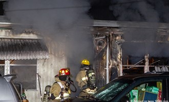 Fire Destroys Mobile Home in Spring Hill