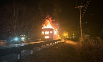 Bus Fire in Columbia