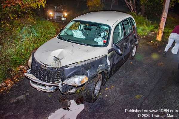 Car Crashes Into Telephone Pole In New Baltimore