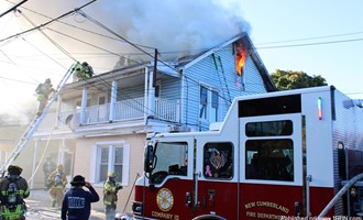 Fire Destroys Two-Family Dwelling in New Cumberland