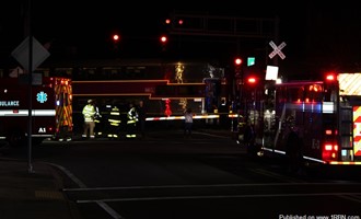 Commuter Train hits Car in Kingston