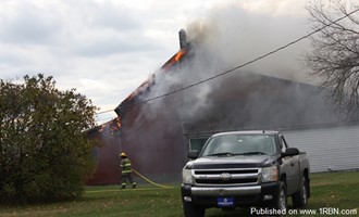 Crews Respond to Barn Fire in Swanton