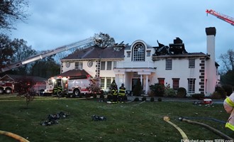 Norwalk Mansion Destroyed in Early-Morning 4-Alarm Blaze