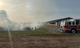 Large Brush Fire in Honey Brook Township