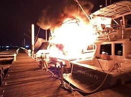 Boat Fire, South Norwalk Boat Club