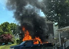 Attleboro Firefighters Stop Truck Fire From Spreading to Home