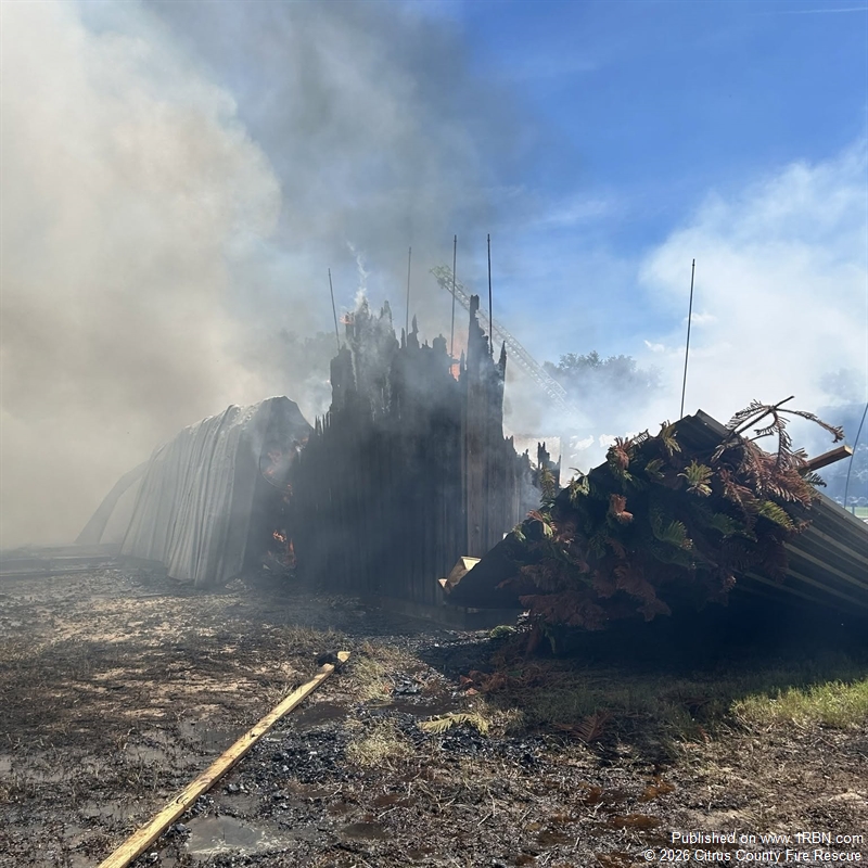 Defensive Operations Contain Large Commercial Structure Fire in Crystal River