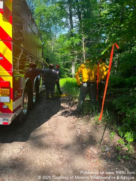 Minerva Firefighters Assist NYSDEC With Brush Fire Suppression