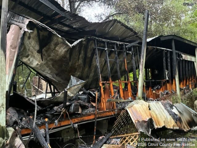 Unattended Cooking Fire Destroys Mobile Home, Nearby Trailer Saved