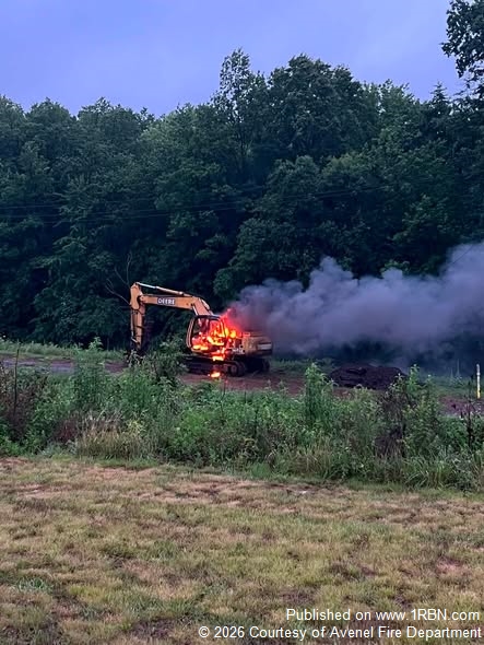 Excavator Fire Quickly Contained Off Rahway Avenue