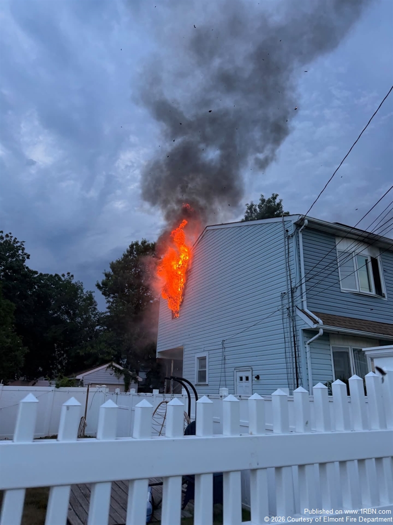 Elmont Firefighters Contained Lincoln Street House Fire