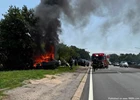 Firefighters Use Power Saws During Vehicle Fire Overhaul