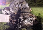 Vehicle Fire After Crash Into Tree Extinguished on Williamsport Road
