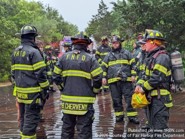 Fair Harbor Fire Department Assists at Saltaire Structure Fire