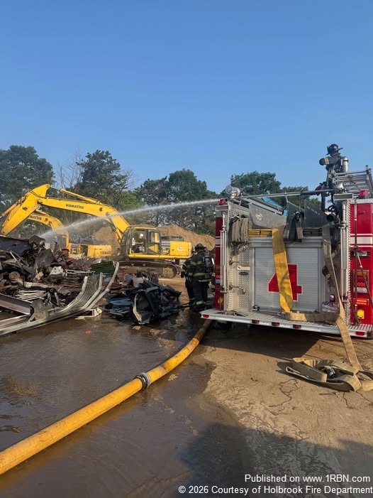 Holbrook Firefighters Contain Scrap Yard Fire in 30 Minutes