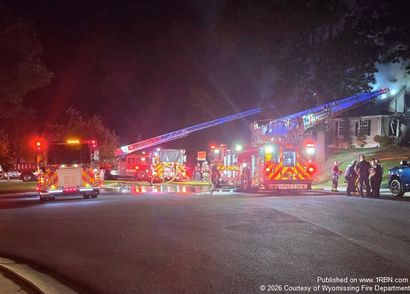 Wyomissing Firefighters Handled Second-Alarm Structure Fire